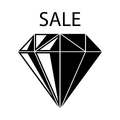 Image showing Dimond With Sale Sign Icon