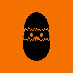 Image showing Easter Chicken In Egg Icon