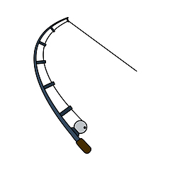 Image showing Icon Of Curved Fishing Tackle