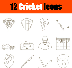 Image showing Cricket Icon Set
