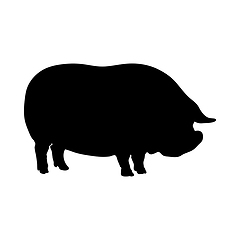 Image showing Yorkshire Pig Silhouette