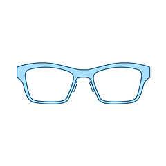 Image showing Business Woman Glasses Icon