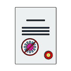 Image showing No Coronavirus Certificate Icon