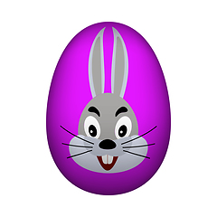 Image showing Easter Egg With Rabbit Icon