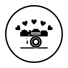 Image showing Camera With Hearts Icon