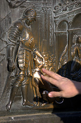 Image showing Prague,St John Nepomuk statue.