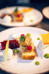 Image showing Luxury food on wedding table, close up