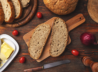 Image showing Whole grain bread slices