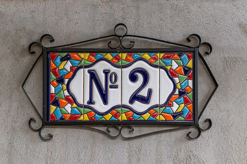 Image showing Number 2, two, house number