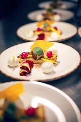 Image showing Luxury food on wedding table