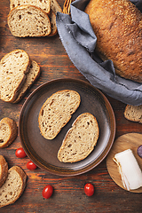 Image showing White flour bread slices