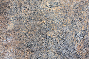 Image showing Detailed close up view of a textured granite surface, showcasing the intricate patterns and colors found in the natural stone.