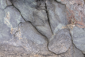 Image showing A detailed view of a weathered rock surface showing natural patterns and textures.