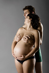 Image showing Couple expecting a baby