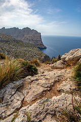 Image showing View from Mirador de Es Colomer, Balearic Islands Mallorca Spain.