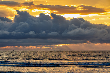 Image showing Romantic sunset landscape. Tarcoles, Costa Rica