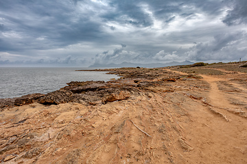 Image showing Natural beach near city Can Picafort. Balearic Islands Mallorca Spain.