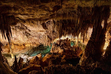 Image showing Dragon cave, Coves del Drach, Cuevas del Drach. Porto Cristo. Balearic Islands Mallorca Spain.