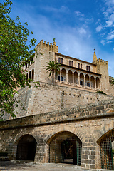 Image showing Gothic medieval Royal Palace of La Almudaina. Palma de Mallorca. Balearic Islands Spain.