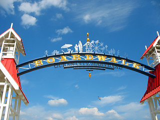 Image showing ocean city boardwalk 