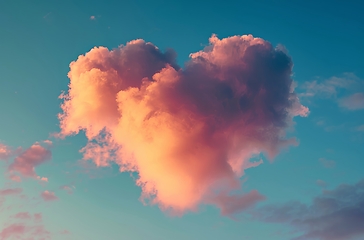 Image showing Heart-Shaped Cloud in the Sky