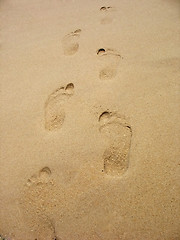 Image showing footprints in sand