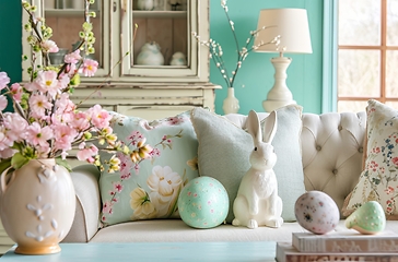 Image showing Springtime Easter interior decor