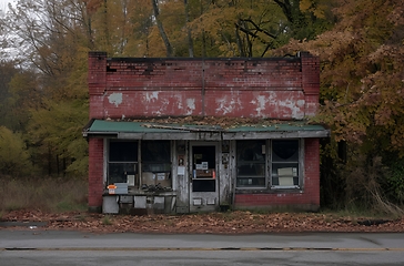 Image showing Forgotten facade of a bygone era