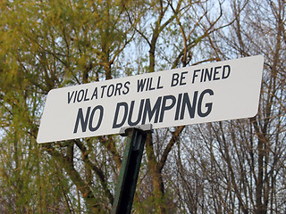 Image showing no dumping sign