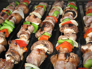 Image showing Shish Kebabs on the Grill