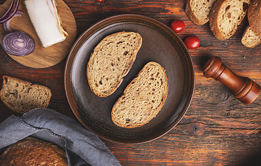 Image showing Freshly baked sourdough bread