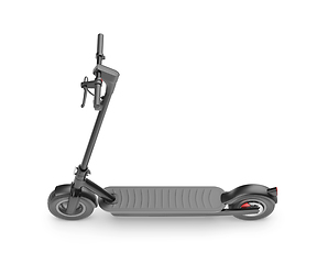 Image showing Modern black colored electric scooter