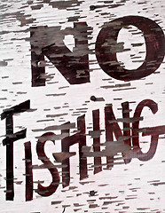 Image showing No Fishing Sign