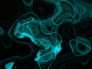 Image showing blue fractal smoke