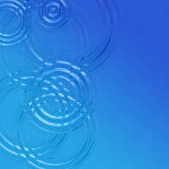 Image showing Blue Raindrop Ripples