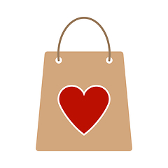 Image showing Shopping Bag With Heart Icon