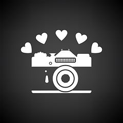 Image showing Camera With Hearts Icon
