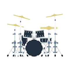 Image showing Drum Set Icon