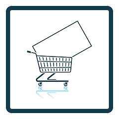 Image showing Shopping Cart With TV Icon