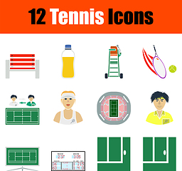 Image showing Tennis Icon Set