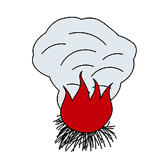 Image showing Sesonal Grass Burning Icon