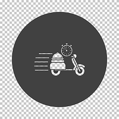 Image showing Restaurant Scooter Delivery Icon