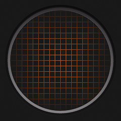 Image showing Orange Radar Grid