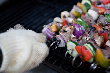 Image showing Shish Kebabs on the Grill