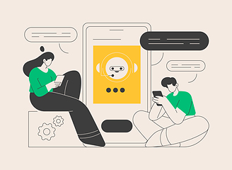 Image showing Chatbot customer service abstract concept vector illustration.