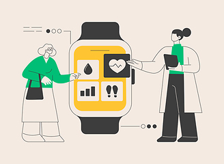 Image showing Smartwatch health care abstract concept vector illustration.
