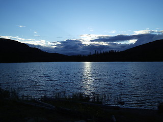 Image showing Sunset at the lake