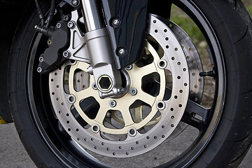 Image showing Motorcycle Wheel Detail