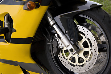 Image showing Yellow Motorcycle