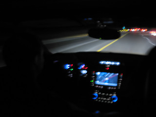 Image showing Night Driving Light Trails